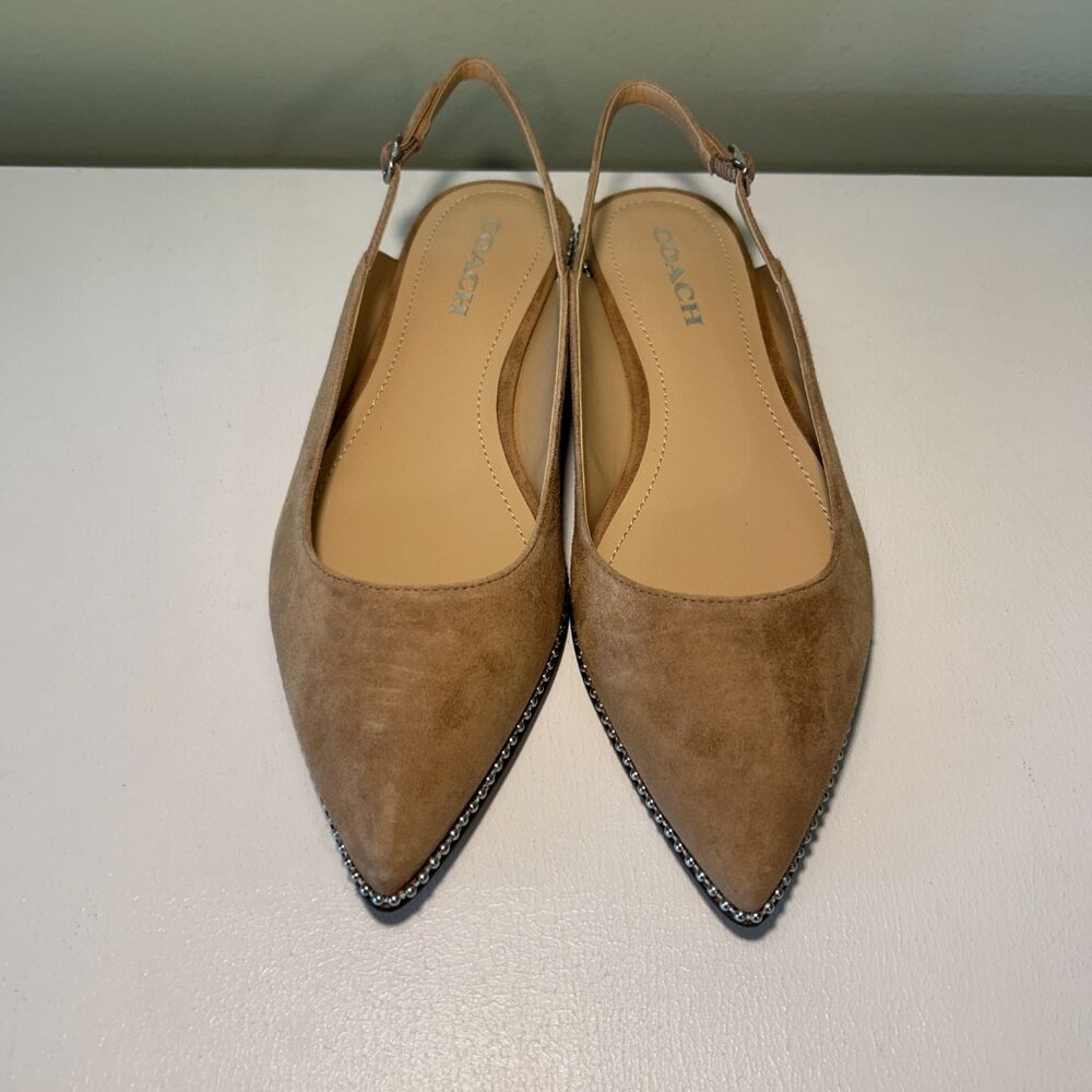 Coach Women's VAE Suede Skimmer Ballet Flat - Picture 2 of 14